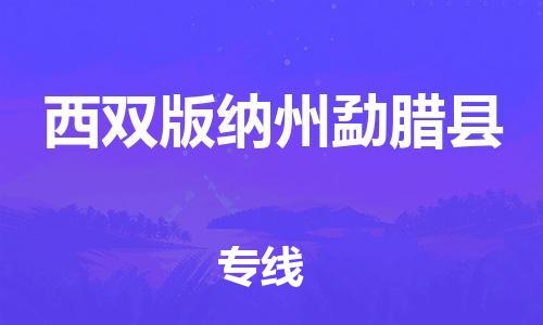 廣州到西雙版納州勐臘縣物流專線-廣州物流到西雙版納州勐臘縣-（無盲點-派送）